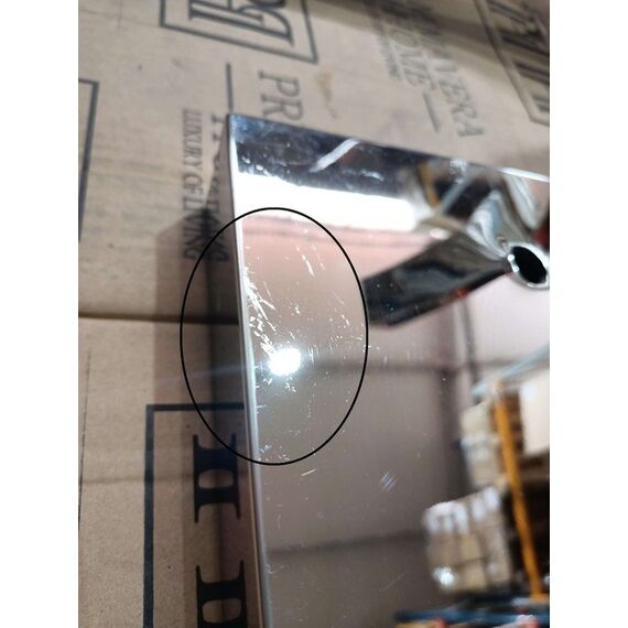 Exclusive modern glamor table for the dining room, white glass, steel top, silver MARCELLO 180cm OUTLET