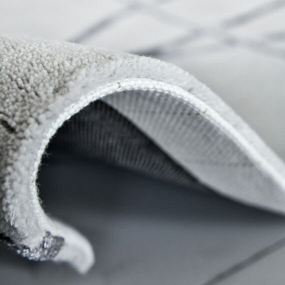 Modern, designer carpet for the living room, for the bedroom, glamor, grey, STRIPES SILVER