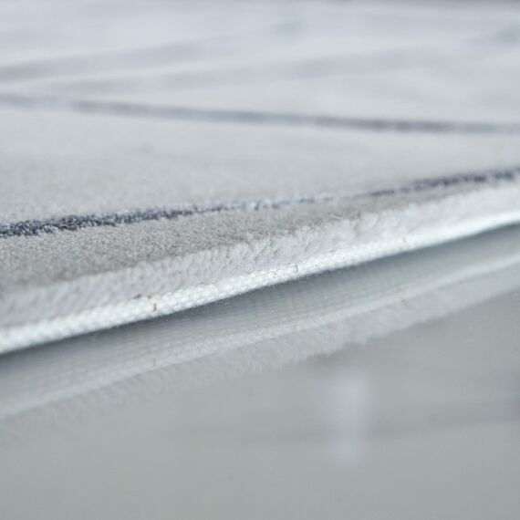 Modern, designer carpet for the living room, for the bedroom, glamor, grey, STRIPES SILVER