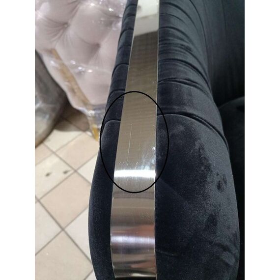 MADONNA modern silver black Stylish glamour New York-style upholstered sofa OUTLET