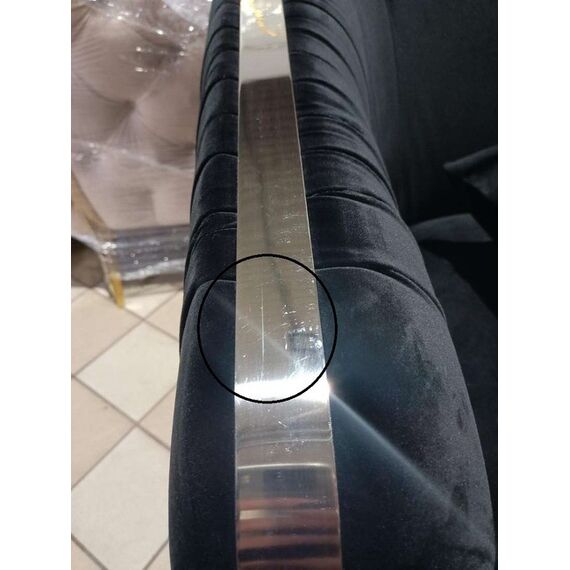 MADONNA modern silver black Stylish glamour New York-style upholstered sofa OUTLET