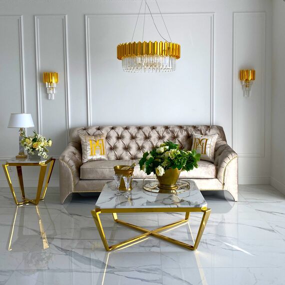 Glamor upholstered sofa, quilted, classic, exclusive PRADA OUTLET