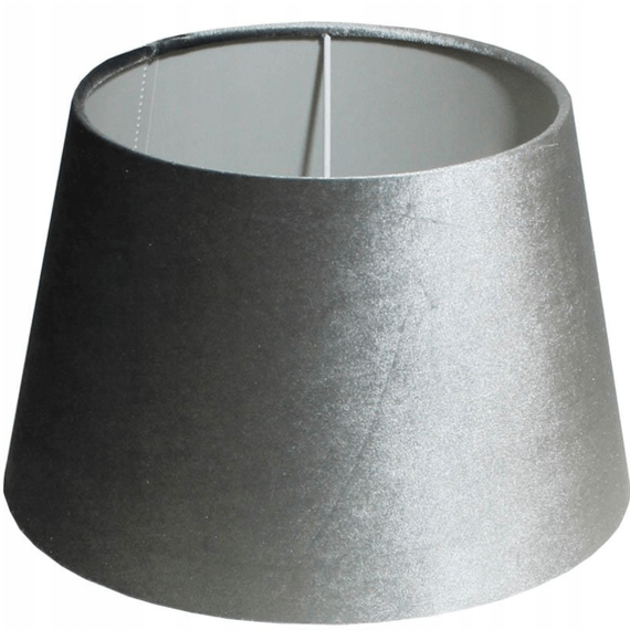 Lampshade gray velor round glamor cone 35 cm