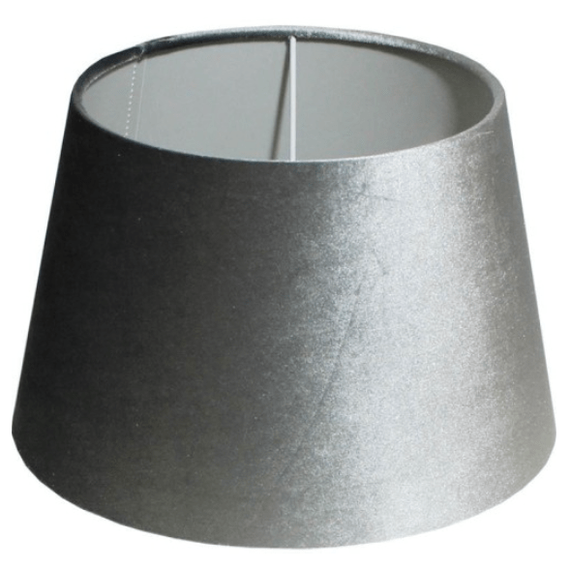 Lampshade gray velor round glamor cone 35 cm