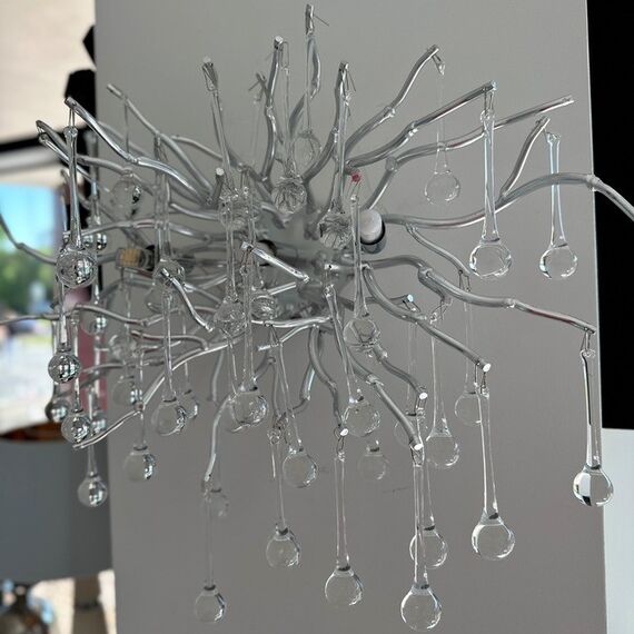 Glamor wall lamp, exclusive designer wall lamp in a modern style, silver RAIN