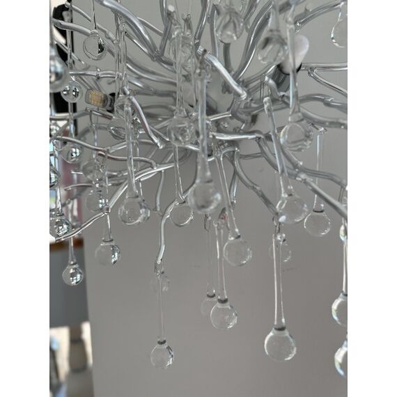 Glamor wall lamp, exclusive designer wall lamp in a modern style, silver RAIN