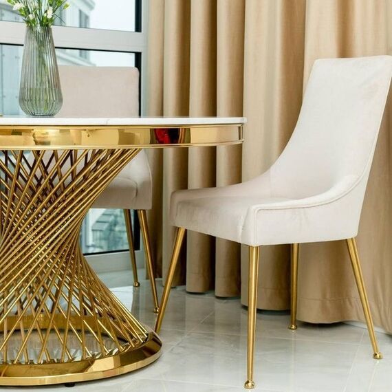 Glamour chair, golden legs MODERN
