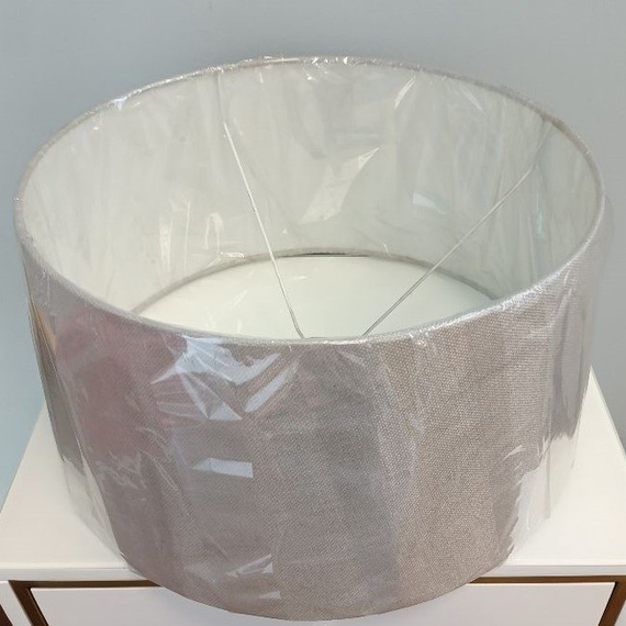 Light gray braided lampshade for the OS46 table lamp, 45 cm