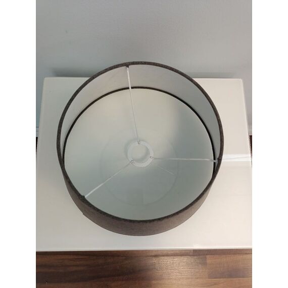 Lampshade in New York style glamor gray cone 35 cm DRUM OS24