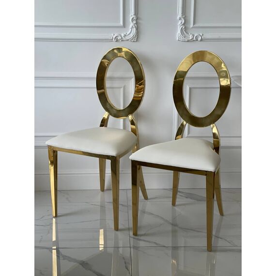 Exclusive chair for wedding hall, for wedding gold white glamour, comfortable, banquet chair RING
