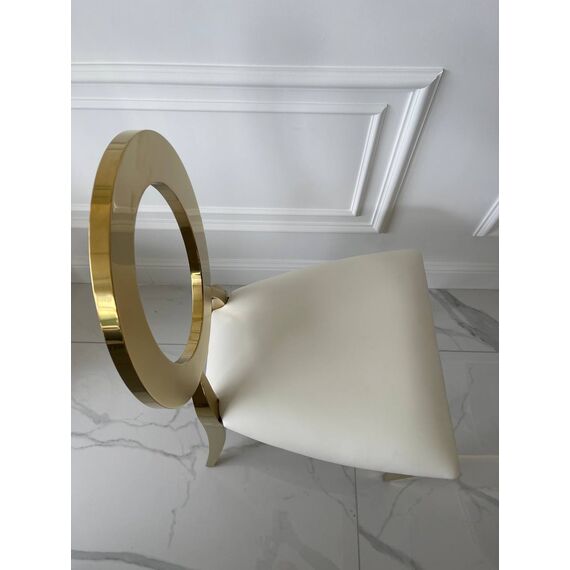 Exclusive chair for wedding hall, for wedding gold white glamour, comfortable, banquet chair RING