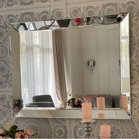 Decorative mirror in New York glamor style MIRROR IN A MIRROR FRAME OUTLET
