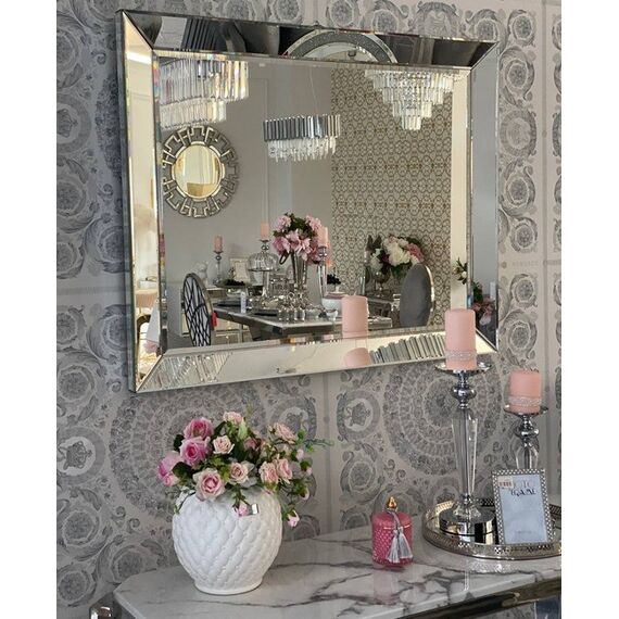 Decorative mirror in New York glamor style MIRROR IN A MIRROR FRAME OUTLET
