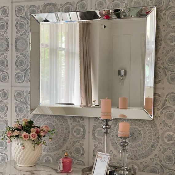Decorative mirror in New York glamor style MIRROR IN A MIRROR FRAME OUTLET