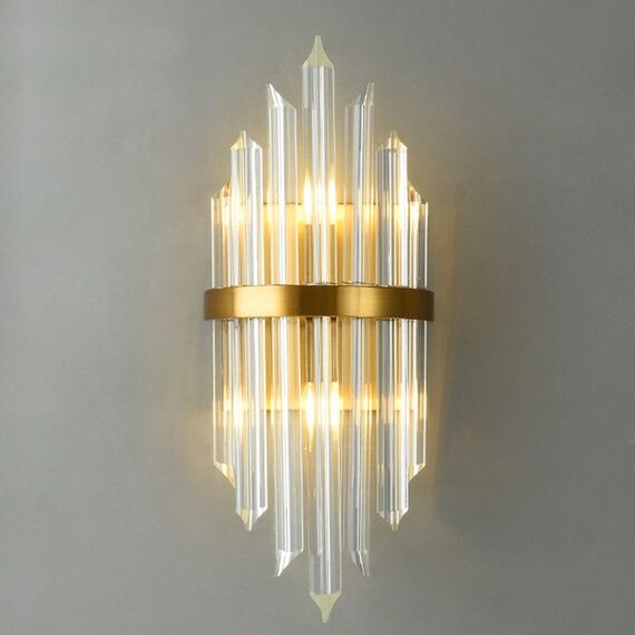 Crystal, gold, glamor wall lamp, designer wall lamp LUCY