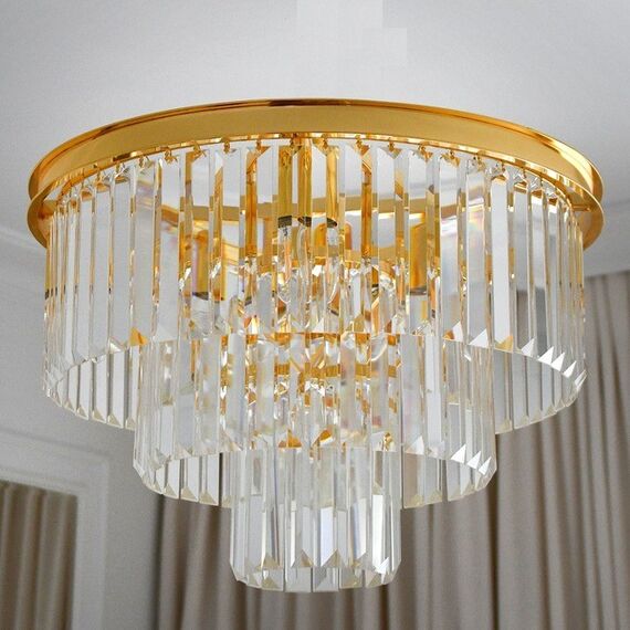 Modern glamorous crystal ceiling chandelier, gold GLAMOR
