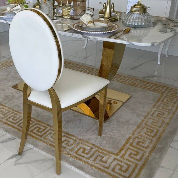 Exclusive chair for wedding hall, for wedding gold white glamour, comfortable, banquet chair RING