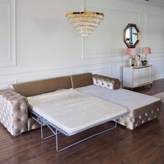 Milano Quilted modern glamour stylish corner chesterfield