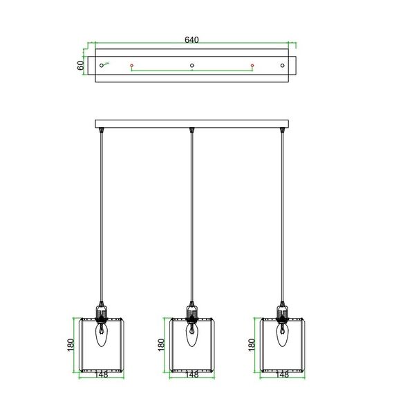 Crystal chandelier, glamor pendant lamp, oblong, gold, designer, exclusive, with glass shades, over the island STARS L