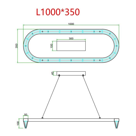 BELLINI crystal chandelier L 100 cm gold, designer, exclusive in a modern style, oblong, hanging lamp