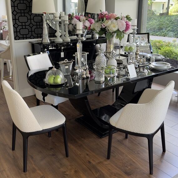 Krzesło glamour klasyczne do jadalni, nowoczesne, tapicerowane, bukowe NAPOLI