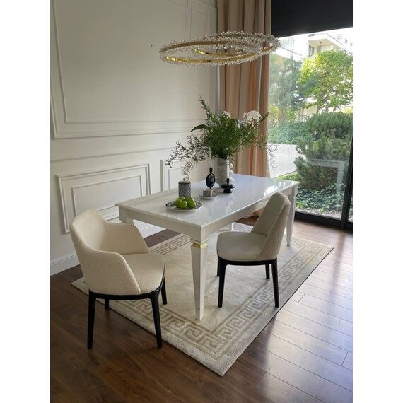 Krzesło glamour klasyczne do jadalni, nowoczesne, tapicerowane, bukowe NAPOLI