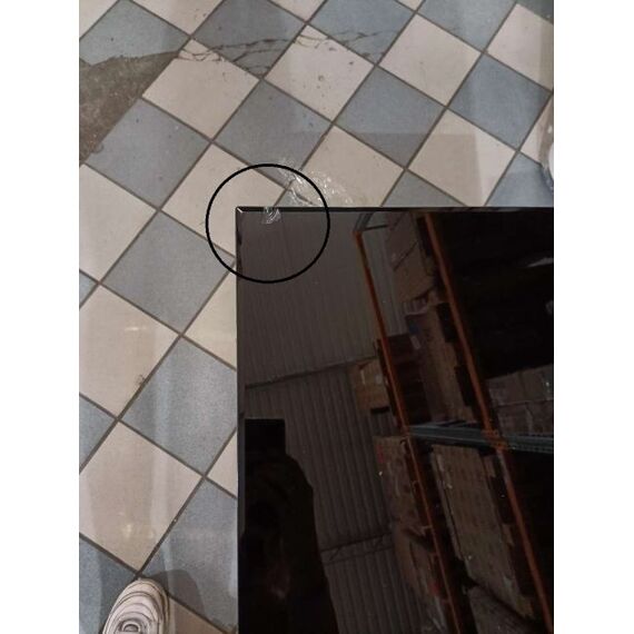 Glass bedside table Franco for the bedroom glamor black, gold OUTLET