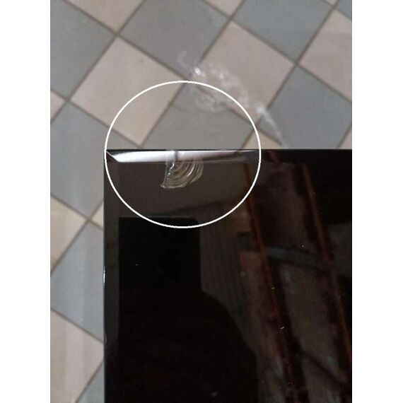 Glass bedside table Franco for the bedroom glamor black, gold OUTLET