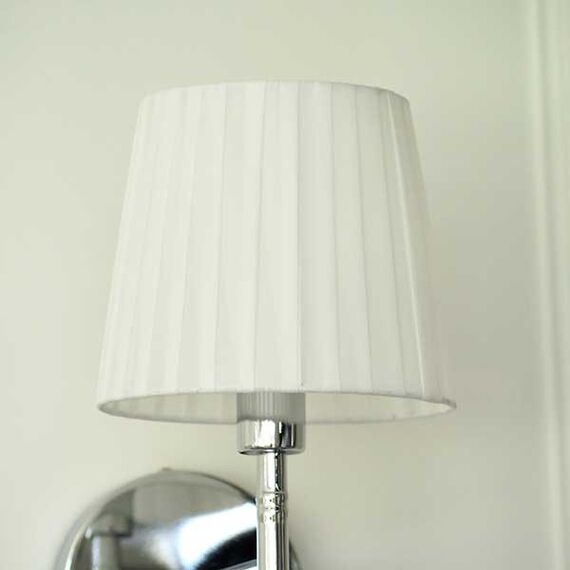 New York classic wall lamp with white shade wall lamp for living room, bedroom bathroom, silver ANGELO K OUTLET