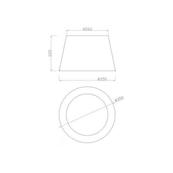 Velor cone lampshade, dark green,