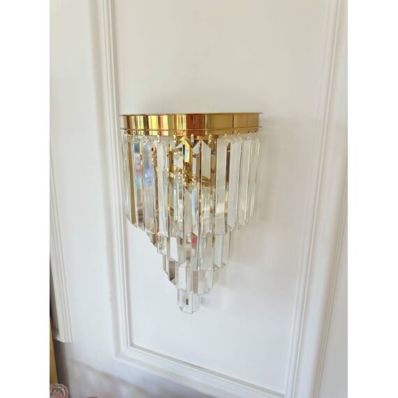 Crystal, gold, glamor wall lamp, DIAMOND wall lamp
