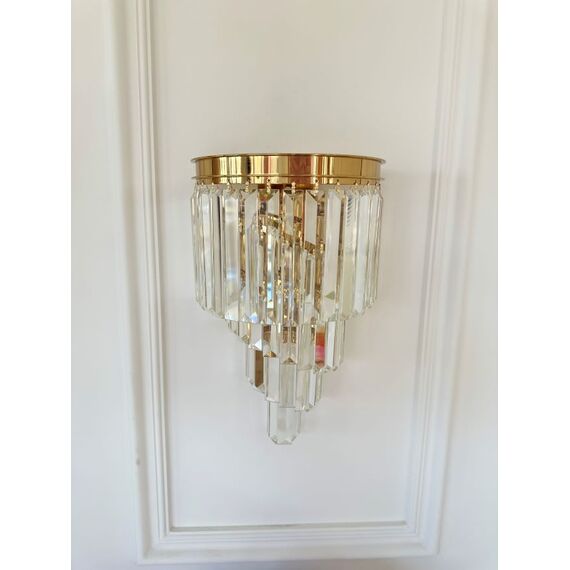 Crystal, gold, glamor wall lamp, DIAMOND wall lamp