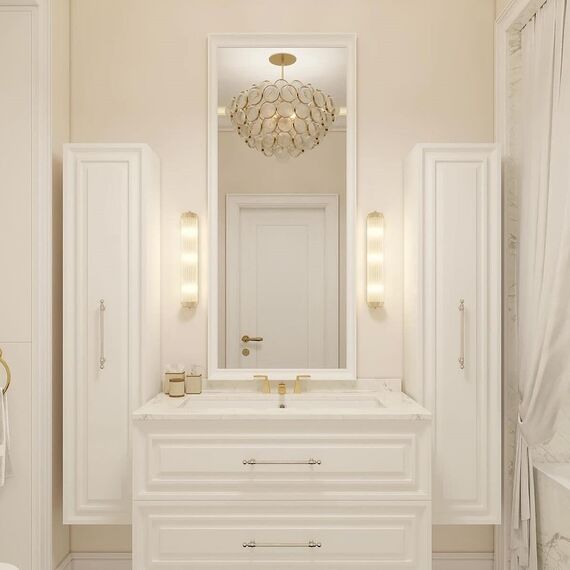 Crystal, gold, glamor, oblong wall lamp, designer wall lamp SOFIA