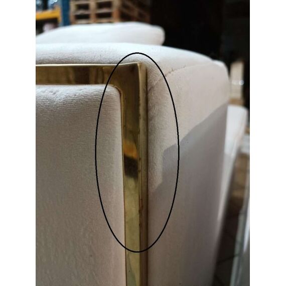 Exclusive glamor corner sofa, modern, upholstered, gold, beige, right-hand corner sofa EMPORIO OUTLET