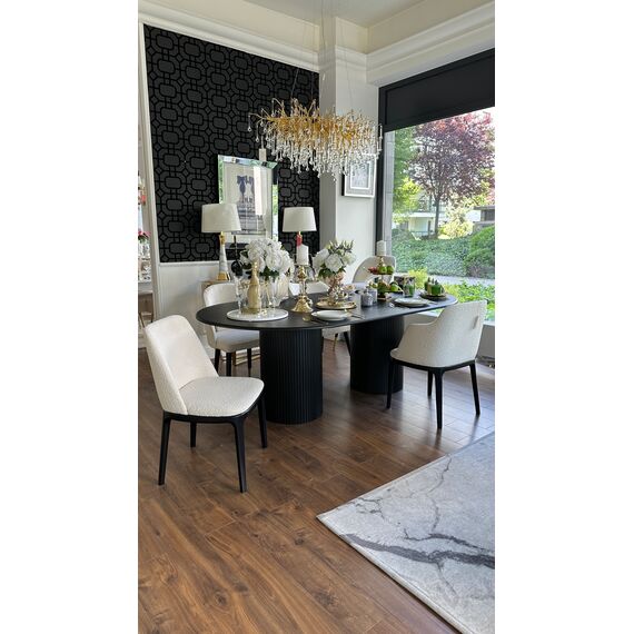 Krzesło glamour klasyczne do jadalni, nowoczesne, tapicerowane, bukowe NAPOLI