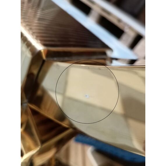 Konsola glamour w stylu nowoczesnym, z białym marmurowym blatem, złota ART DECO OUTLET