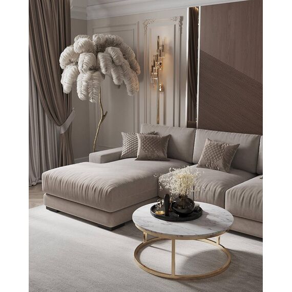 Glamorous, modern, modular, corner sofa for the living room, Italian style FIGARO