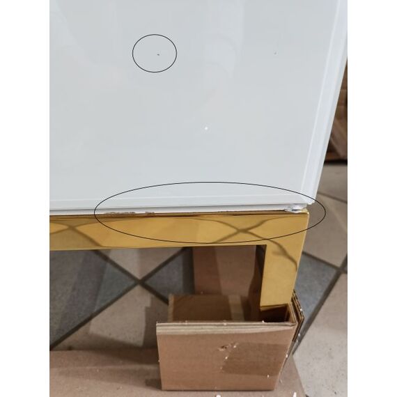 Mirror bedside cabinet with gold base for Franco Gold glamour bedroom [OUTLET] OUTLET