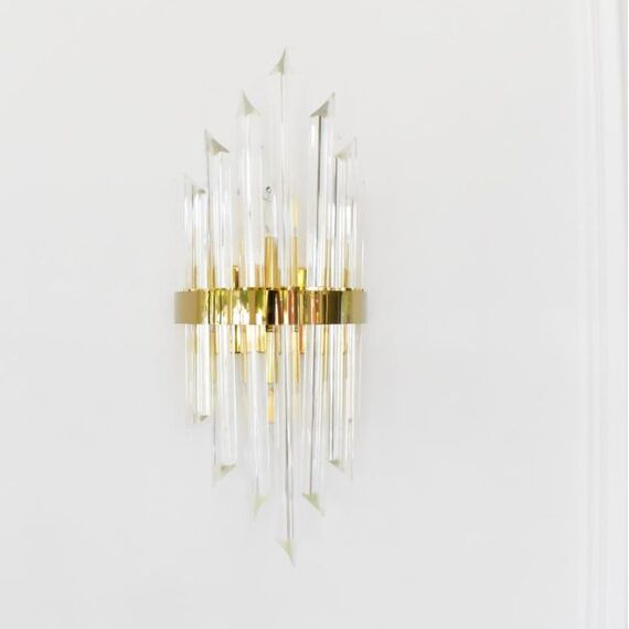 Crystal, gold, glamor wall lamp, designer wall lamp LUCY