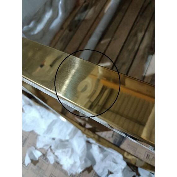 Exclusive glamor dining table, modern, with black marble, gold LV COLLECTION OUTLET