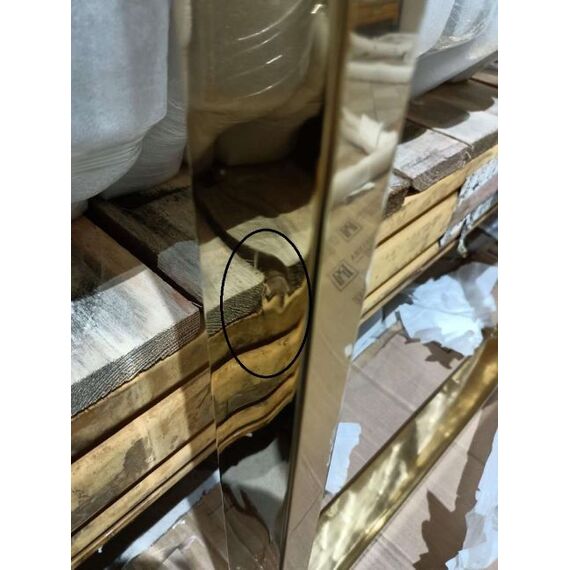 Exclusive glamor dining table, modern, with black marble, gold LV COLLECTION OUTLET