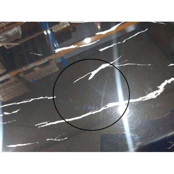 Exclusive glamor dining table, modern, with black marble, gold LV COLLECTION OUTLET