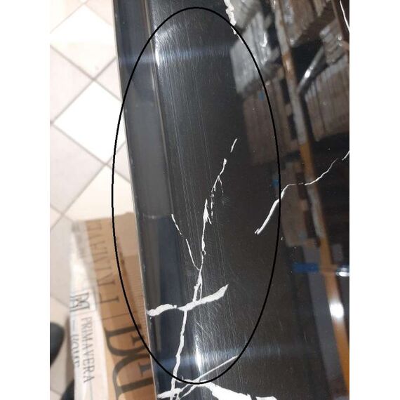 Exclusive glamor dining table, modern, with black marble, gold LV COLLECTION OUTLET