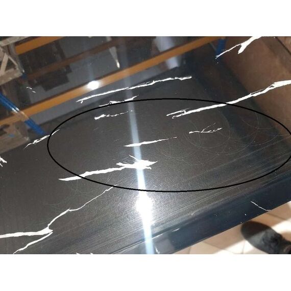 Exclusive glamor dining table, modern, with black marble, gold LV COLLECTION OUTLET