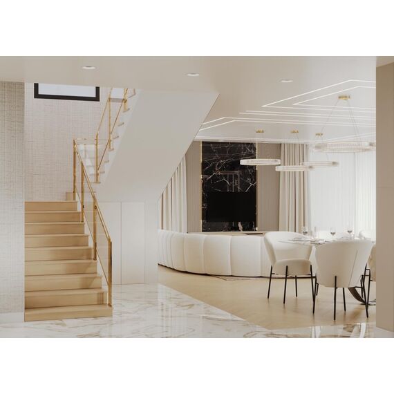 Żyrandol kryształowy złoty nowoczesny, ring, lampa wisząca glamour ECLIPSE