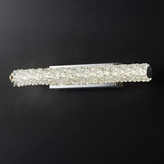 Kinkiet kryształowy, srebrny, nowoczesny, lampa ścienna glamour ICE