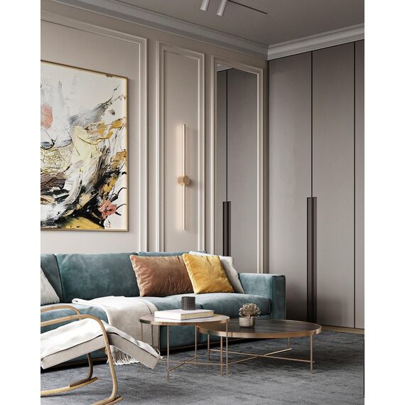 Wall lamp, gold, modern, oblong, MODERN glamorous wall lamp