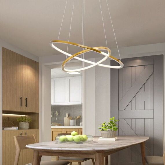 GALASSIA M round glossy ring led glamor lamp, adjustable, modern, loft for living room gold