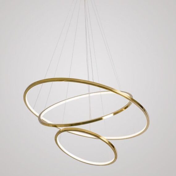 GALASSIA L round glossy ring led glamor lamp, adjustable, modern, loft for living room gold