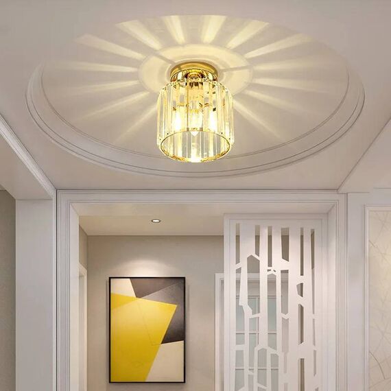 Glamor lamp, gold, ceiling, designer, exclusive, single, glass shade, STARS S light point